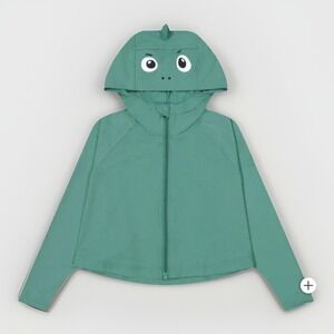 Hazel + Harper UPF Swim Coverup Unisex Kids 2T-4T Green Dinosaur Full Zipper